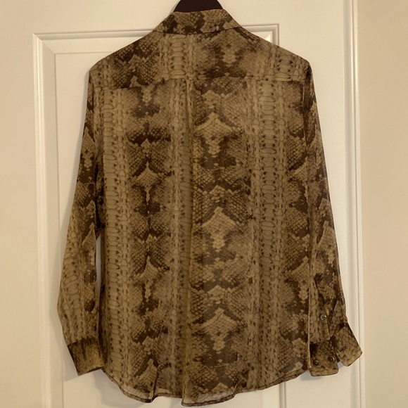 Equipment Sheer Snakeskin Blouse - Picture 3 of 10